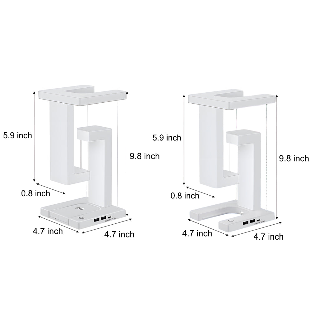 Lampe de table anti-gravité à chargement sans fil LED
