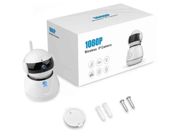 Caméra de surveillance sans fil 1080p pour animaux de compagnie