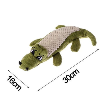 Jouet crocodile en lin naturel