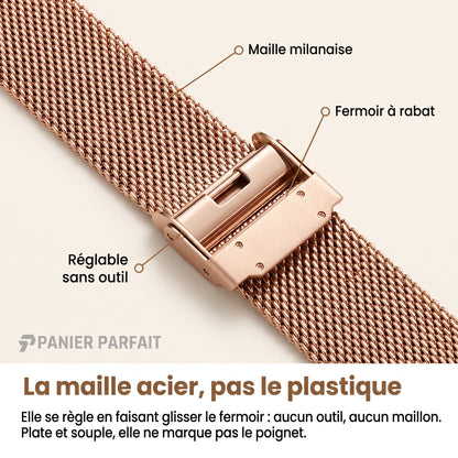 Montre connectée élégante avec suivi santé et fitness