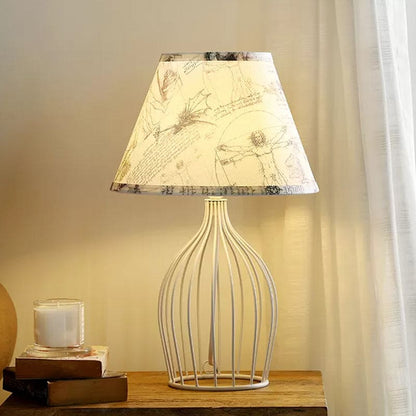 Chic Metal Table Lamp with Cone Lampshade