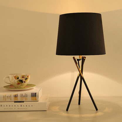 Lampe de table minimaliste à éclairage de nuit abat-jour tissu