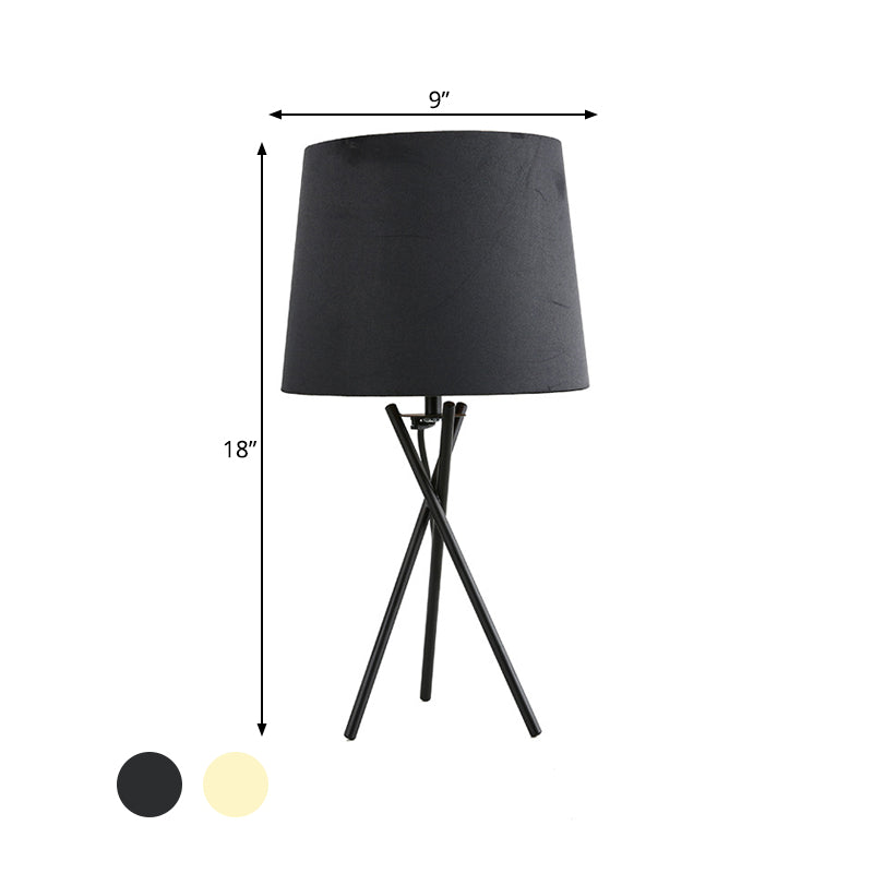Lampe de table minimaliste à éclairage de nuit abat-jour tissu