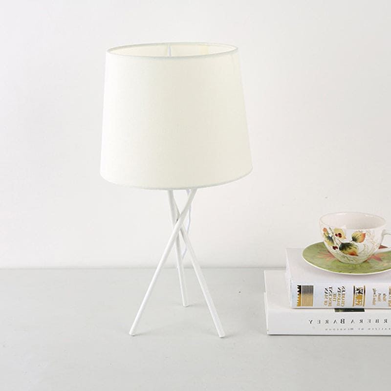 Lampe de table minimaliste à éclairage de nuit abat-jour tissu