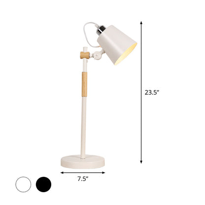 Lampe de table industrielle en métal style seau