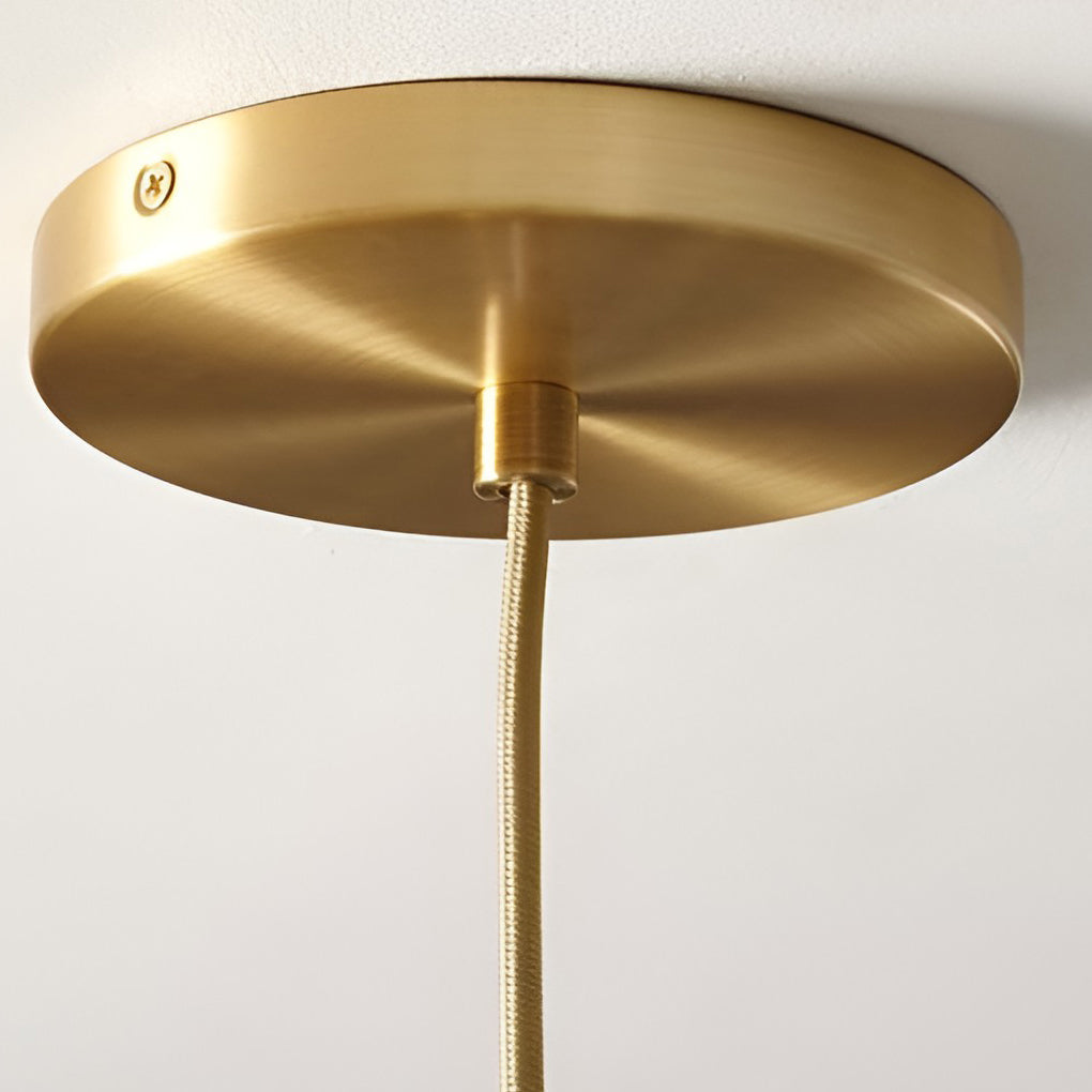 Suspension globe en verre avec éclairage LED moderne