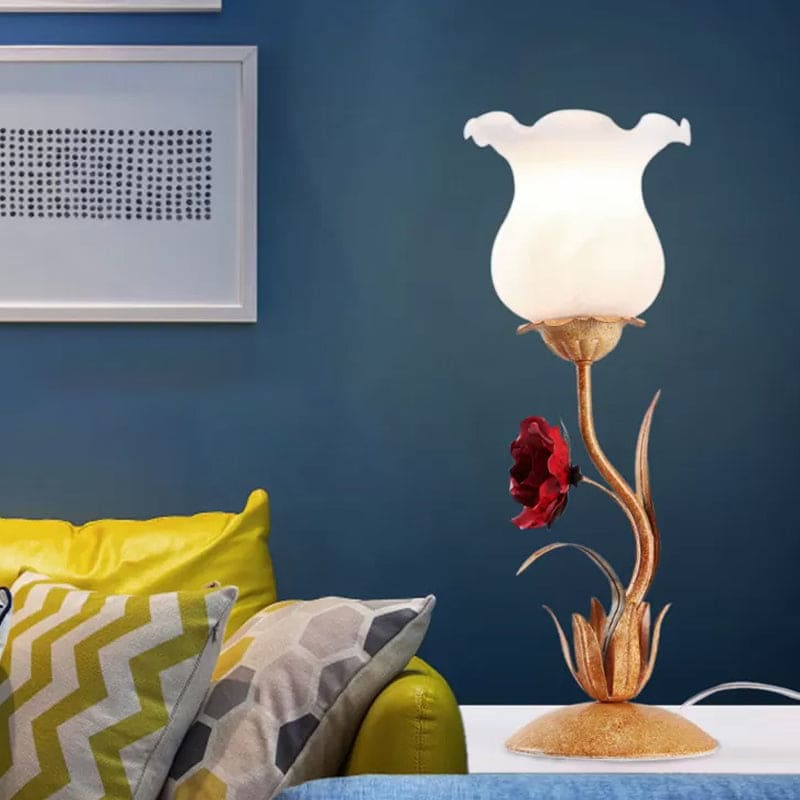 Decorative Flowered Table Lamp for Bedroom