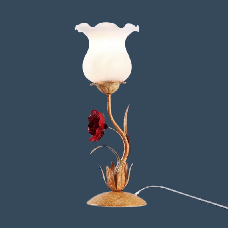 Lampe de table décorative à design floral