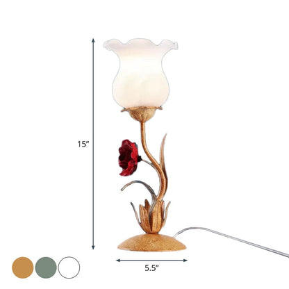 Lampe de table décorative à design floral