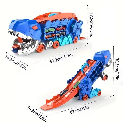 Camion jouet transport de dinosaures avec circuits de course