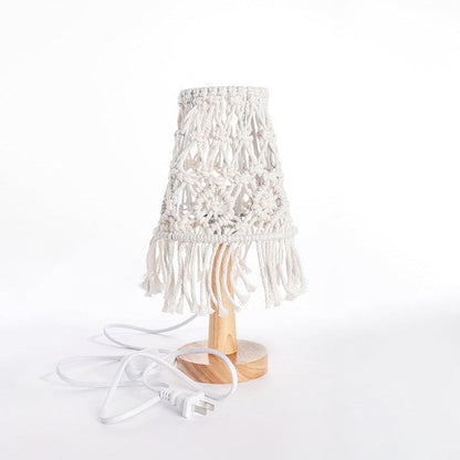 Decorative Cone-Shaped Lamp with Elegant Ceramic Base