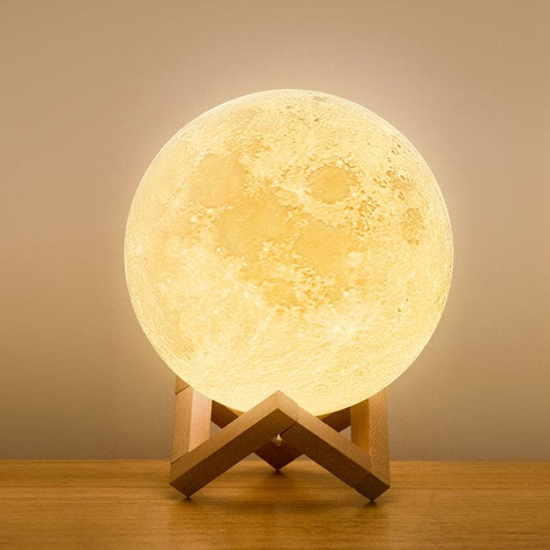 Lampe de table décorative en plastique forme lune