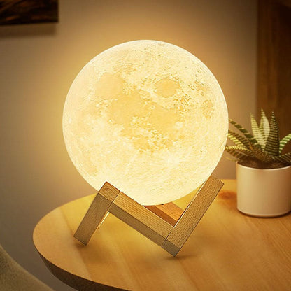 Lampe de table décorative en plastique forme lune