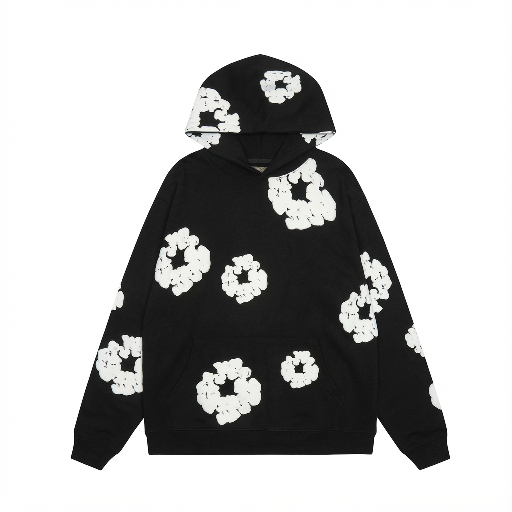 Sweat-shirt confortable à motif floral moderne