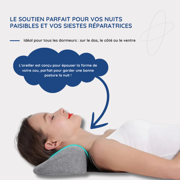 Oreiller ergonomique à mémoire de forme soutien cervical