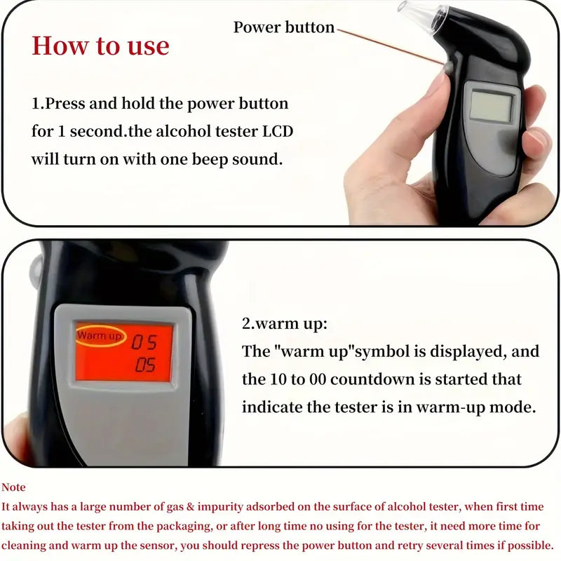 AlcoSense™ – Portable Digital Electronic Breathalyzer, Accurate and Fast