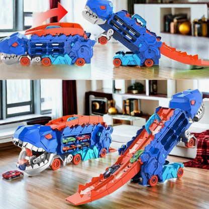 Camion jouet transport de dinosaures avec circuits de course