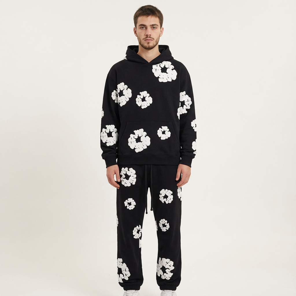 Elegant Floral Men's Sweatshirt – Chic Comfortable Spring Wear