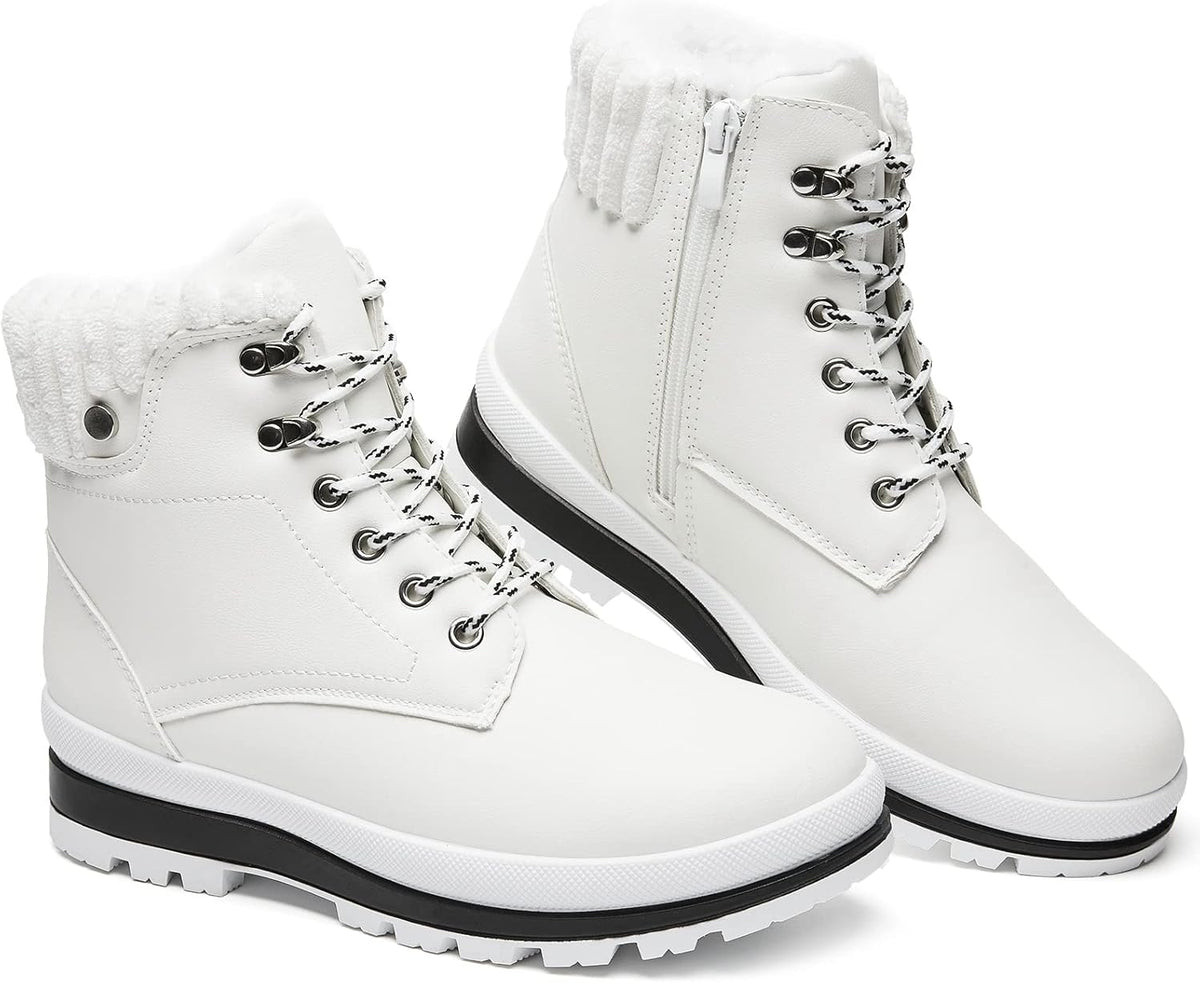 Bottes de combat doublées de fourrure isolantes