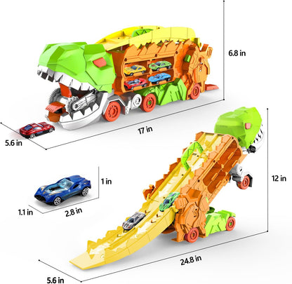 Circuit de course transformable avec camion et piste Dino