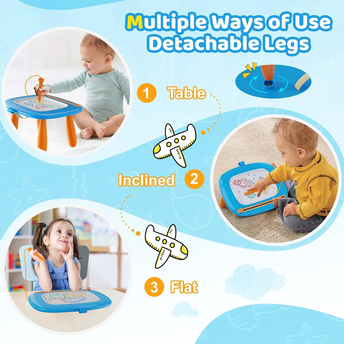 Tableau de dessin magnétique éducatif ardoise pour enfants