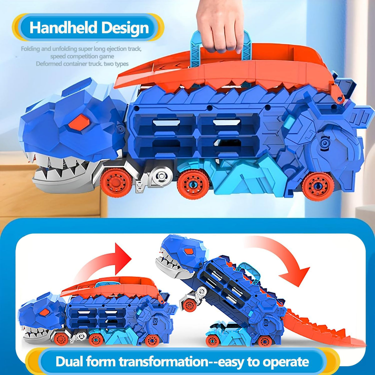 Circuit de course transformable avec camion et piste Dino
