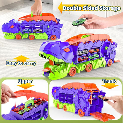 Circuit de course transformable avec camion et piste Dino