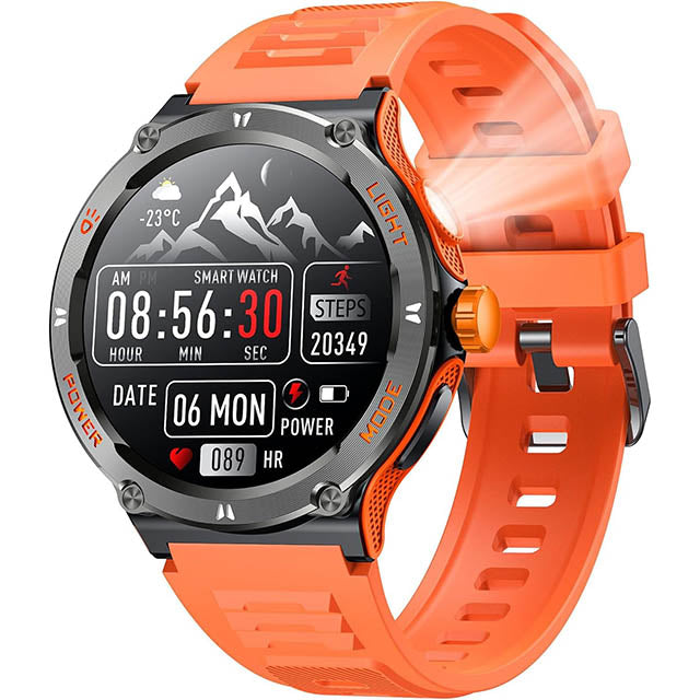Men's Smart Sport GPS Watch with Touchscreen, LED Light, and Compass