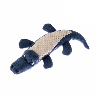 Jouet crocodile en lin naturel