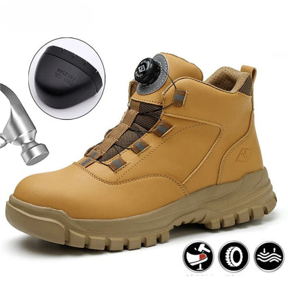 Bottes de travail imperméables à bout acier rotatif