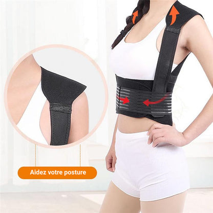 Correcteur de posture magnétique chauffant ajustable