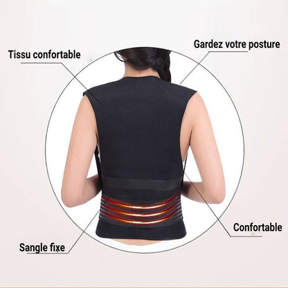 Correcteur de posture magnétique chauffant ajustable