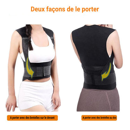 Correcteur de posture magnétique chauffant ajustable