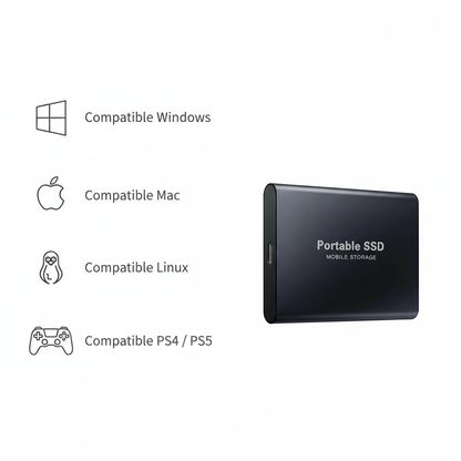 Fast and Compact External Hard Drive - Large Capacity Portable Storage