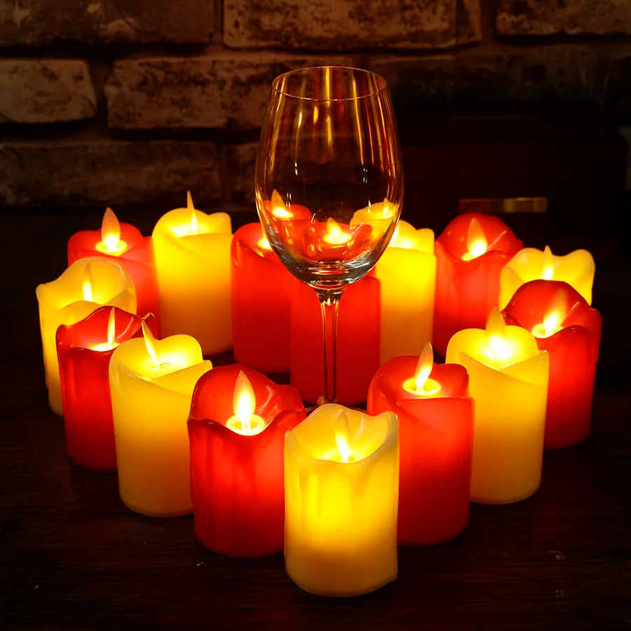 Bougies LED sans flamme rechargeables pour fêtes et anniversaires