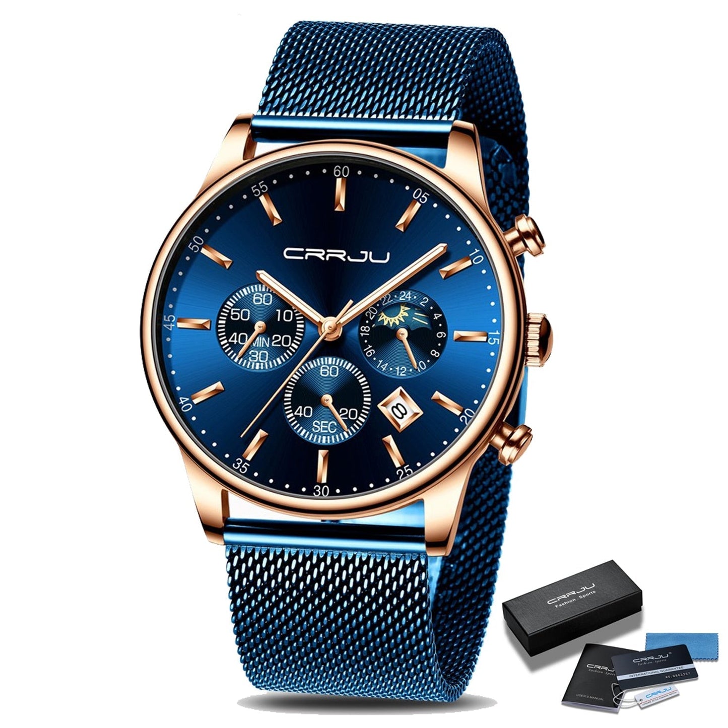 Men’s Metal Strap Sports Watch