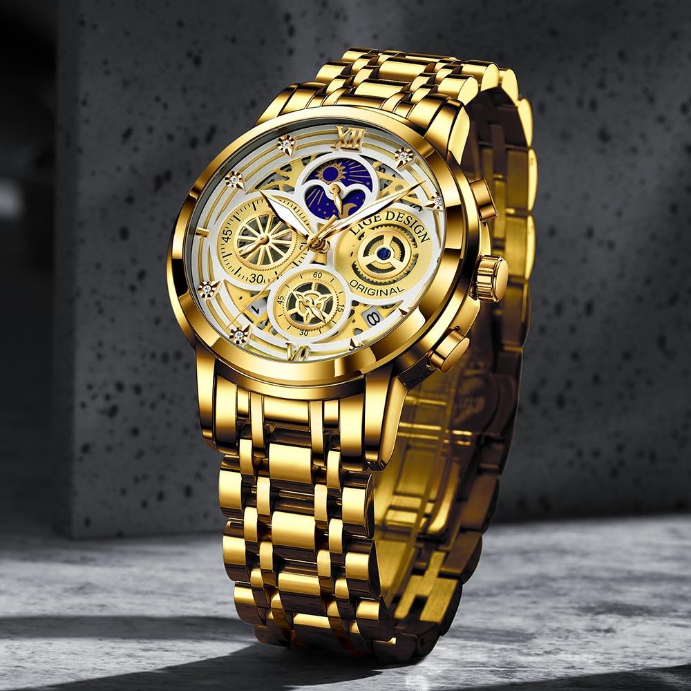 Montre chronographe élégante à quartz analogique