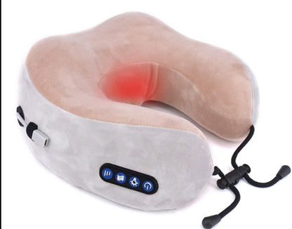 Compact Contoured Electric Neck Massage Pillow