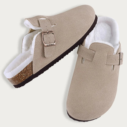 Sabots fourrés confortables en textile doux