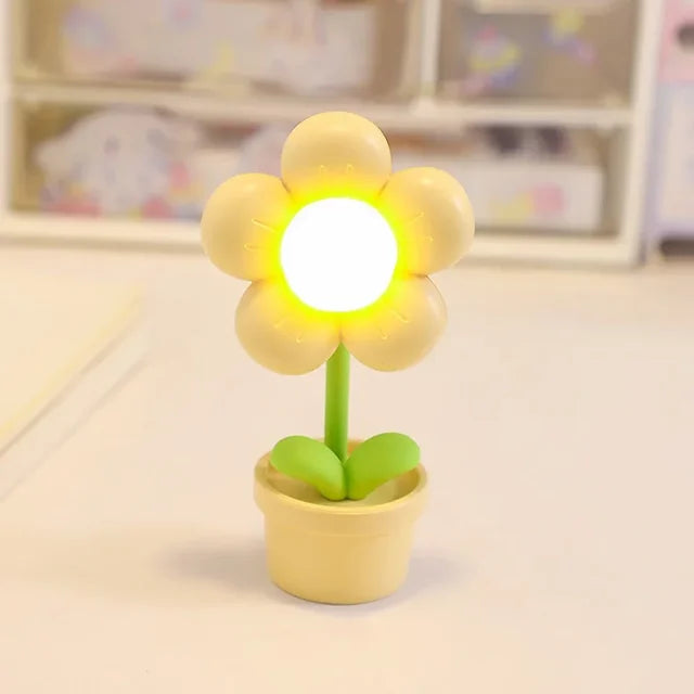 Lampe de table décorative forme fleur compacte