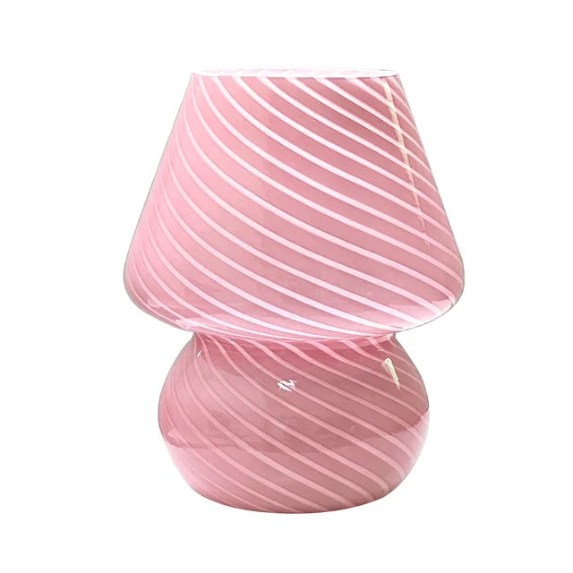 Lampe de table élégante en verre transparente