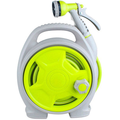 Compact Garden Hose with Reel and Universal Gun