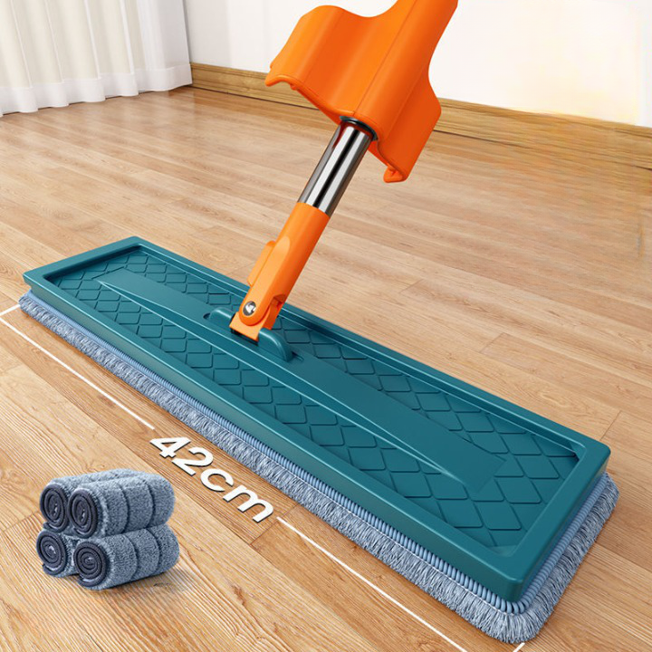 Ultra-Absorbent Microfiber Mop with 4 Free Mop Pads