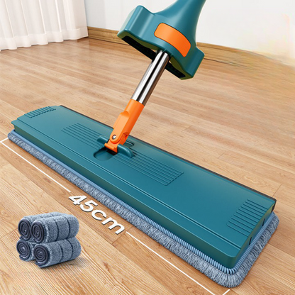 Ultra-Absorbent Microfiber Mop with 4 Free Mop Pads