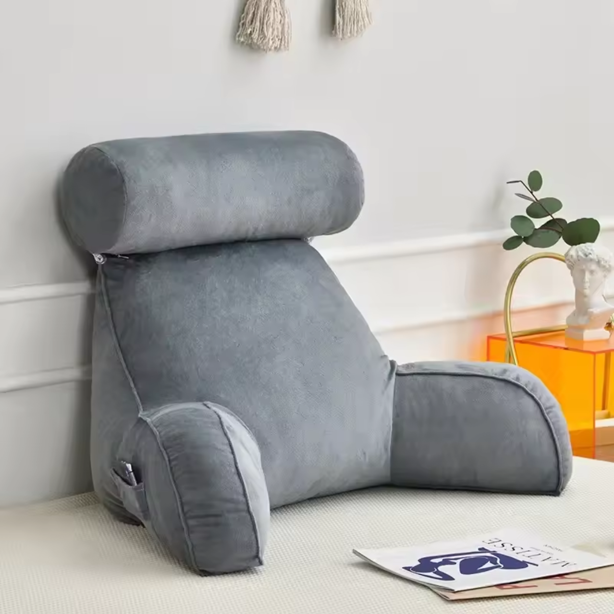 Ergonomic Memory Foam Reading Pillow