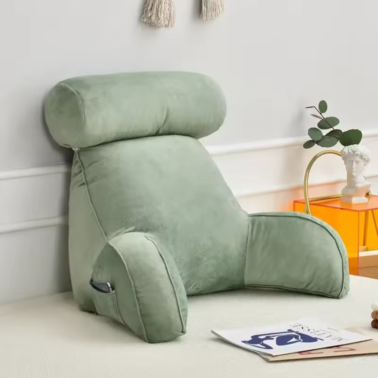 Ergonomic Memory Foam Reading Pillow