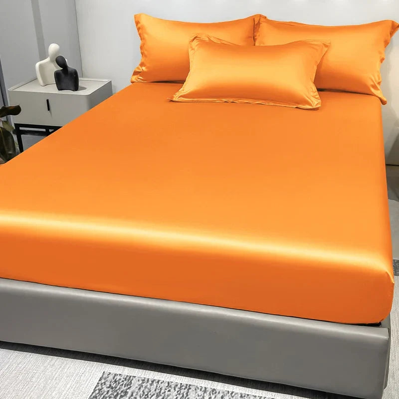 Drap-housse satiné en satin moderne