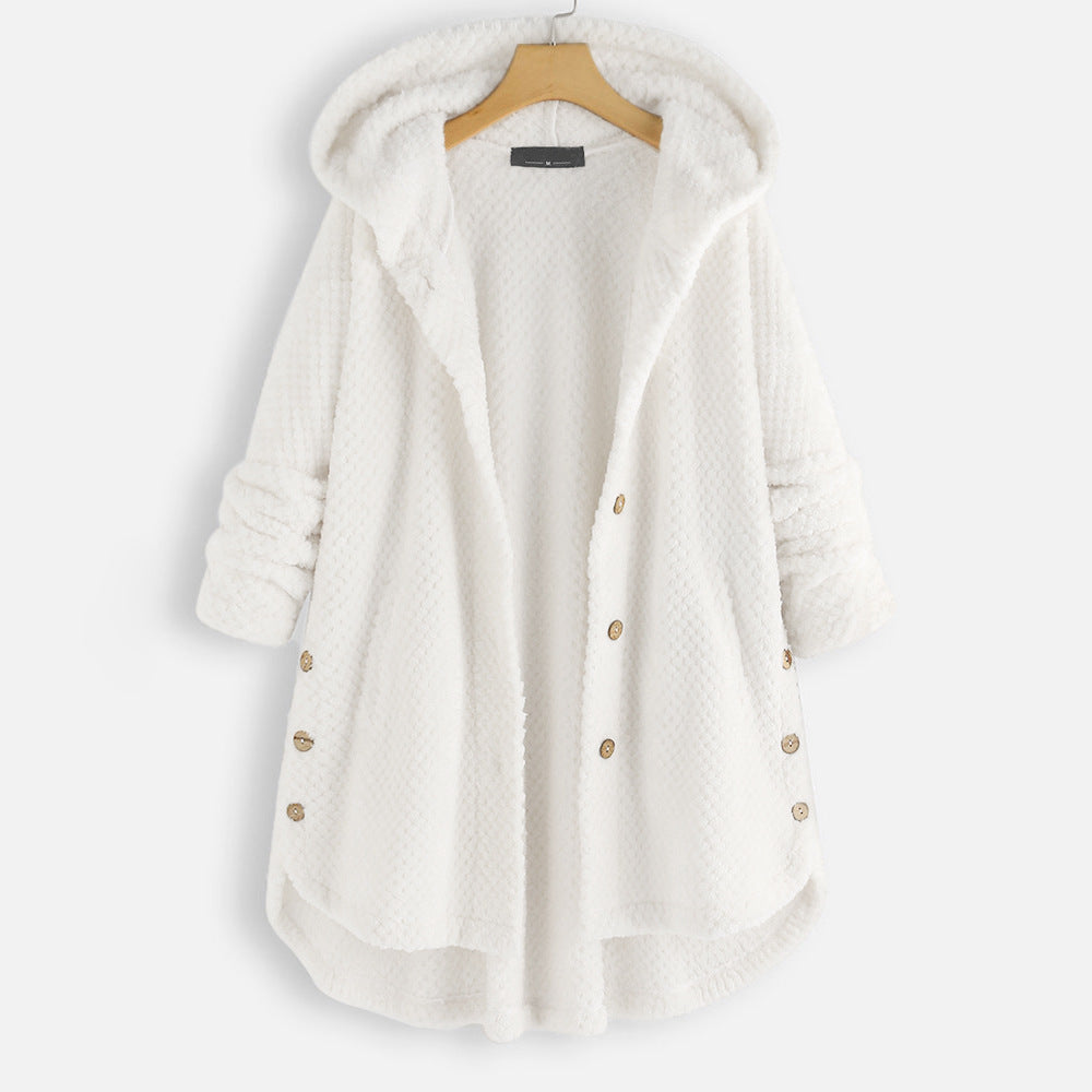 Veste d'hiver réversible en polaire avec capuche