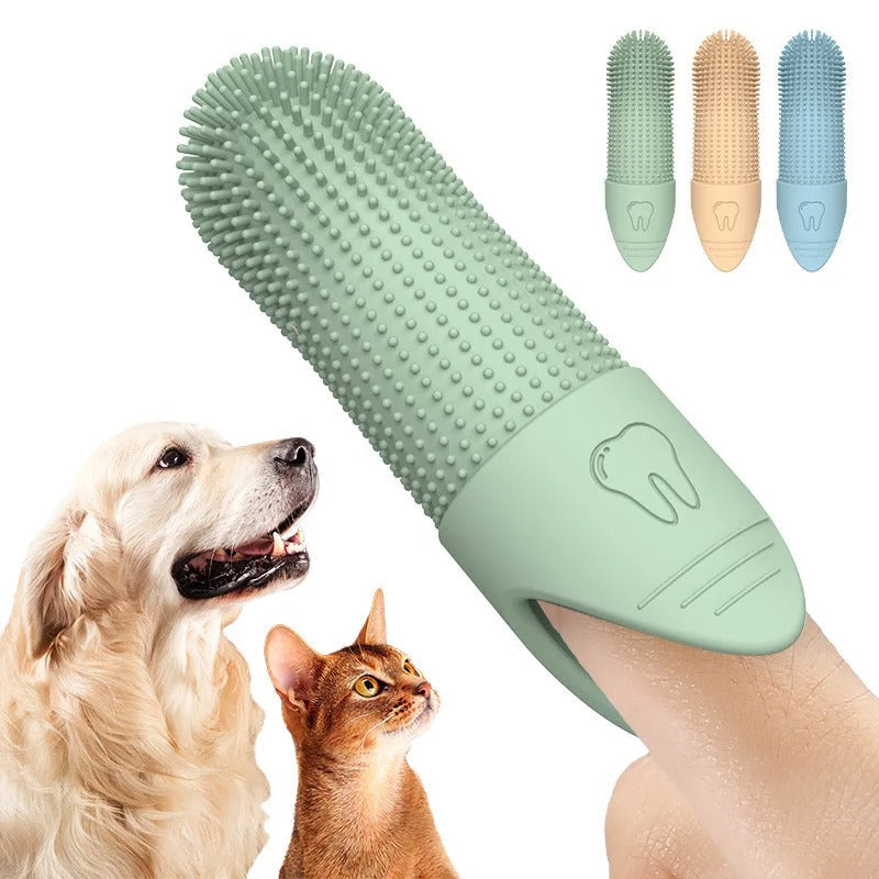 Brosse doigt rotative 360° pour chien