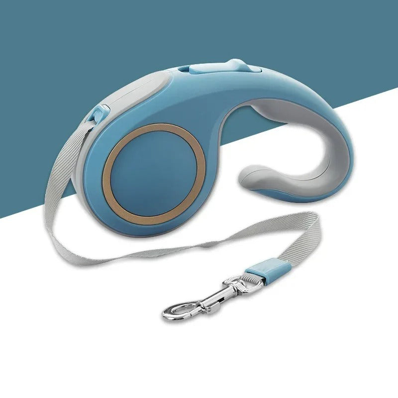 Laisse rétractable automatique à poignée ergonomique
